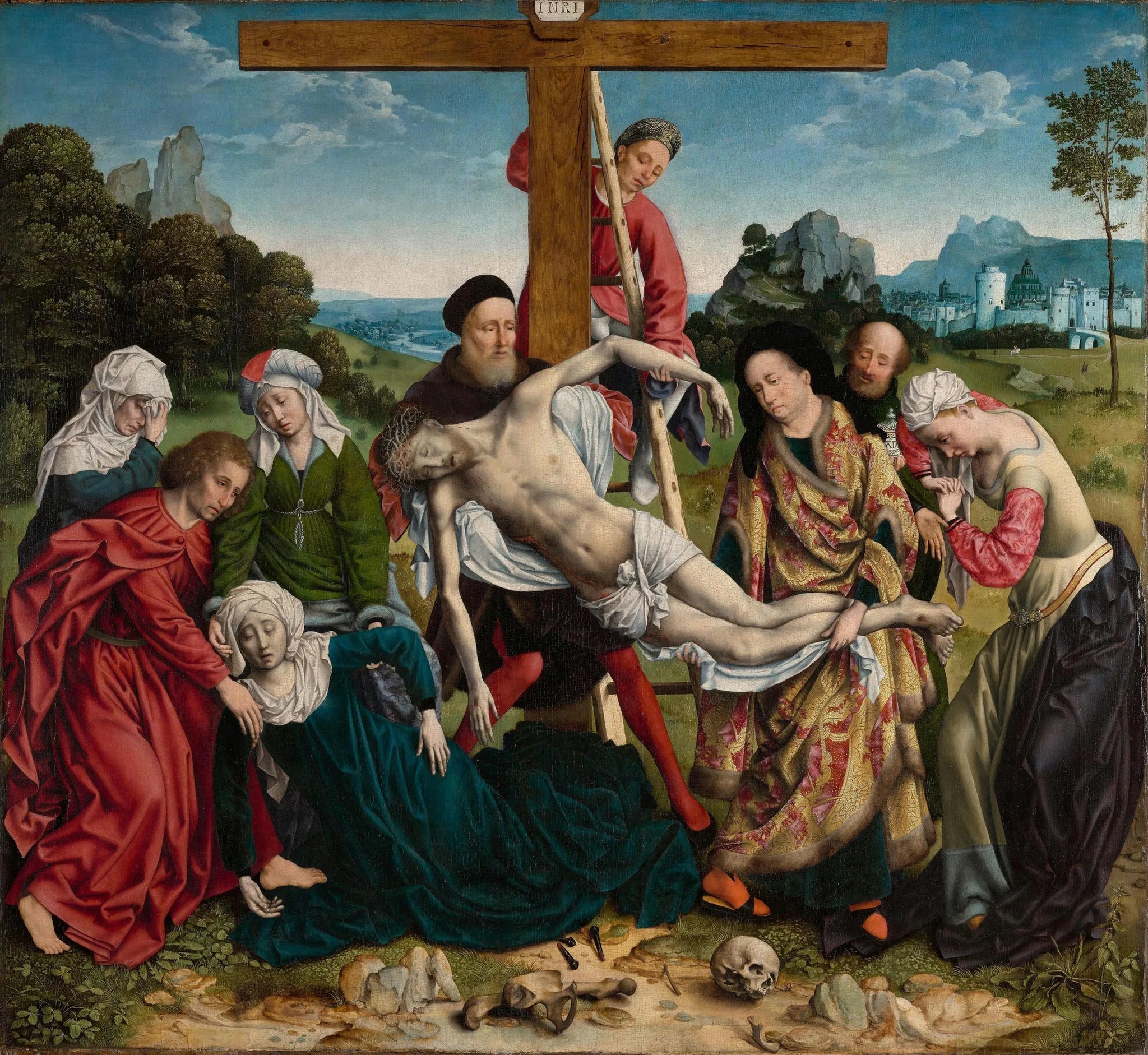 La Descente de la Croix - Joos van Cleve image 1 tableau peint à l’huile sur toile