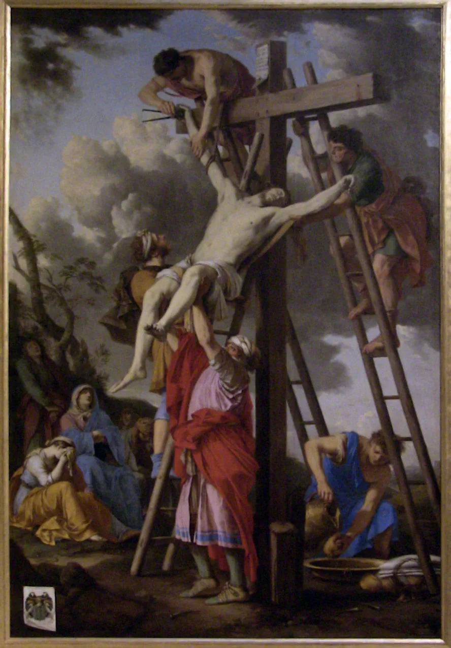 La descente de croix - Laurent de La Hyre image 1 reproduction de peinture à l’huile