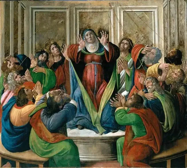 La descente du Saint-Esprit - Sandro Botticelli image 1 reproduction artisanale de tableau