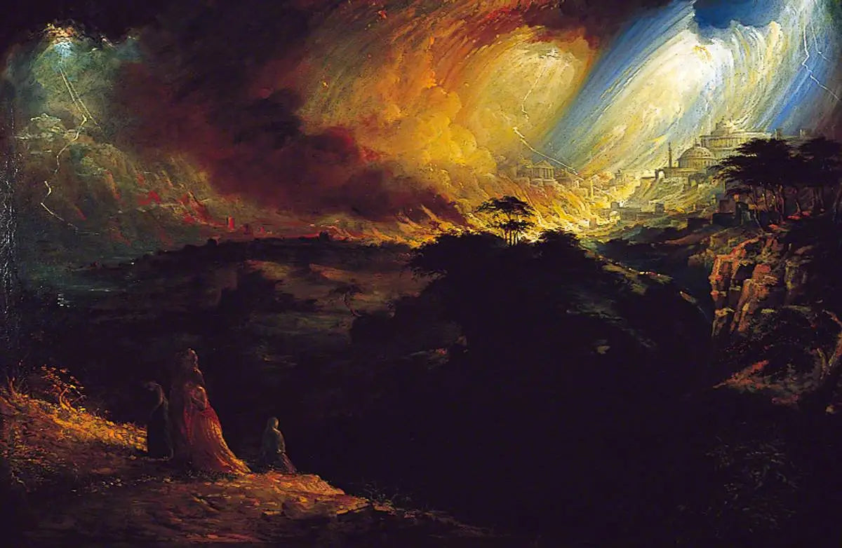 La destruction de Sodome et Gomorrhe - John Martin image 1 tableau peint à l’huile sur toile