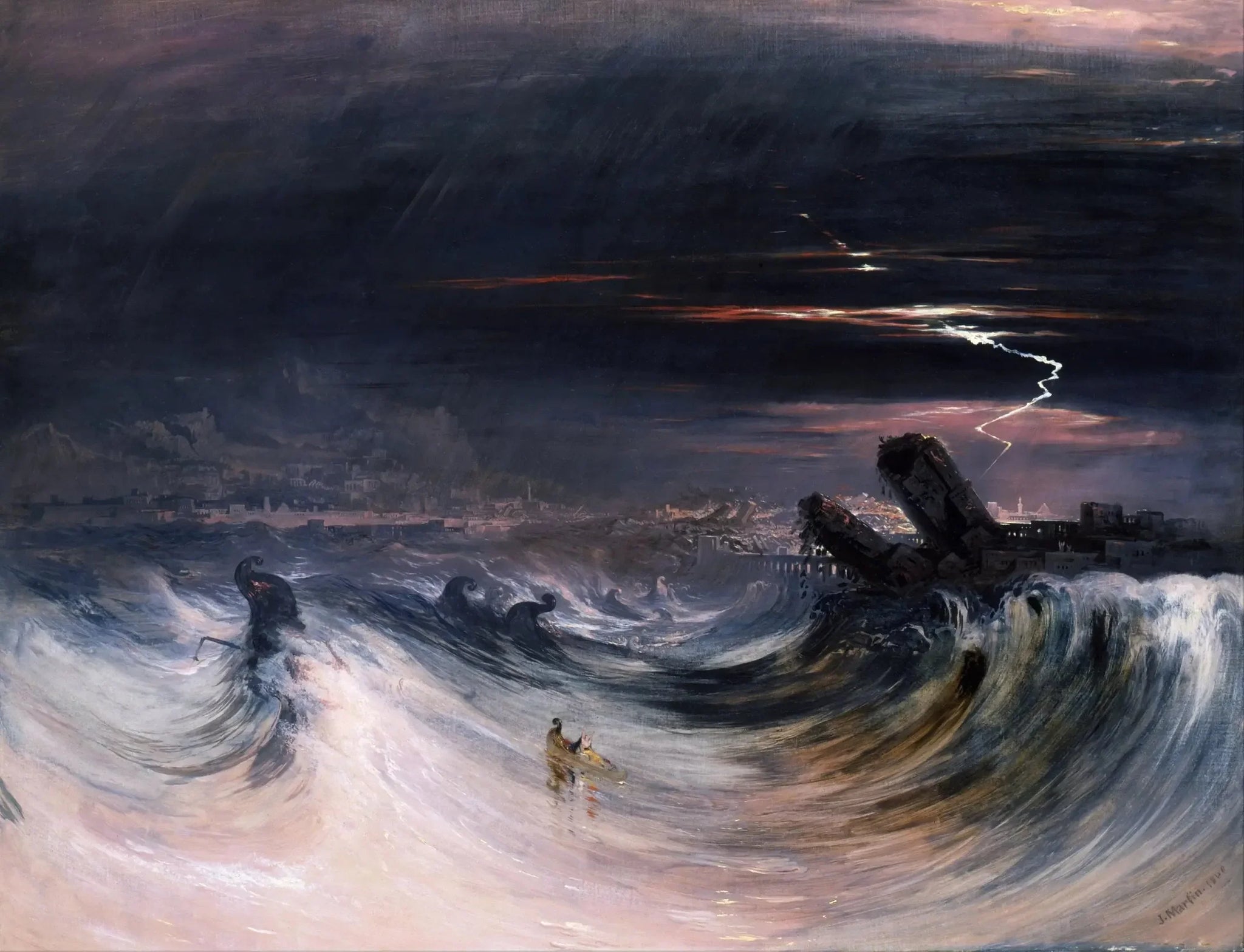 La Destruction de Tyr - John Martin image 1 reproduction réalisée par Alpha Reproduction