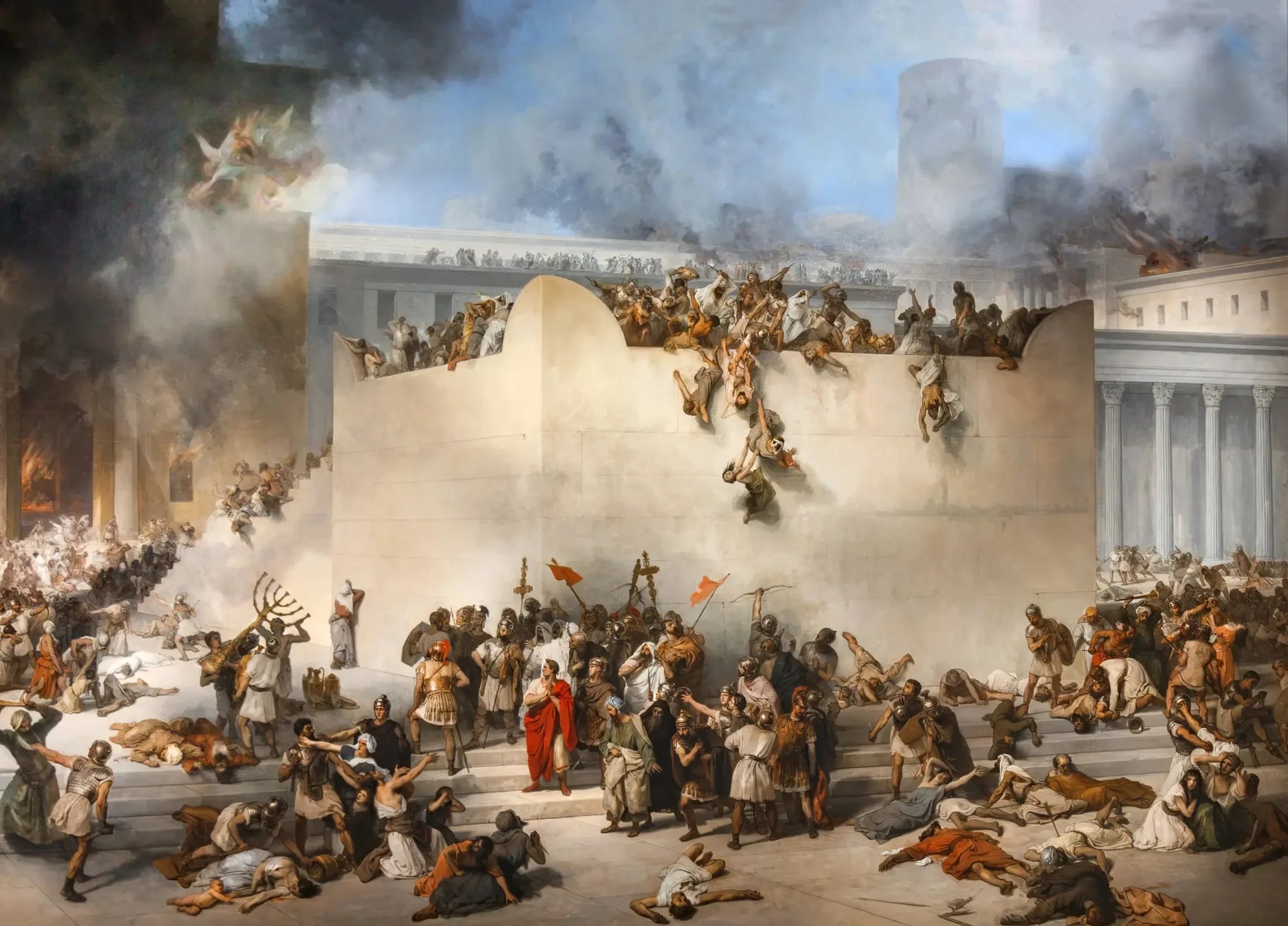 La destruction du temple de Jérusalem - Francesco Hayez image 1 copie peinte à la main à l’huile