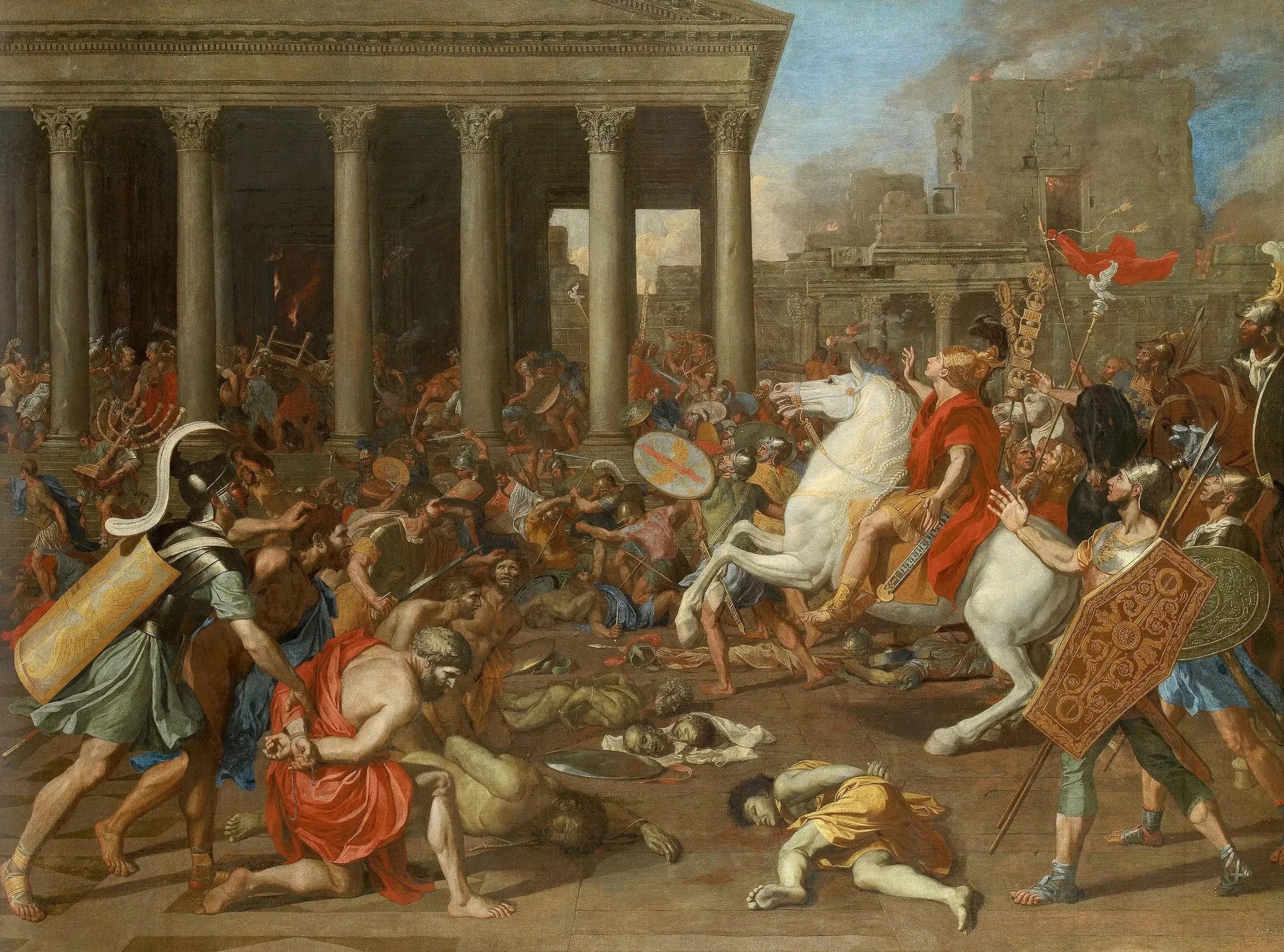 La Destruction du temple de Jérusalem - Nicolas Poussin image 1 copie de tableau peinte à la main