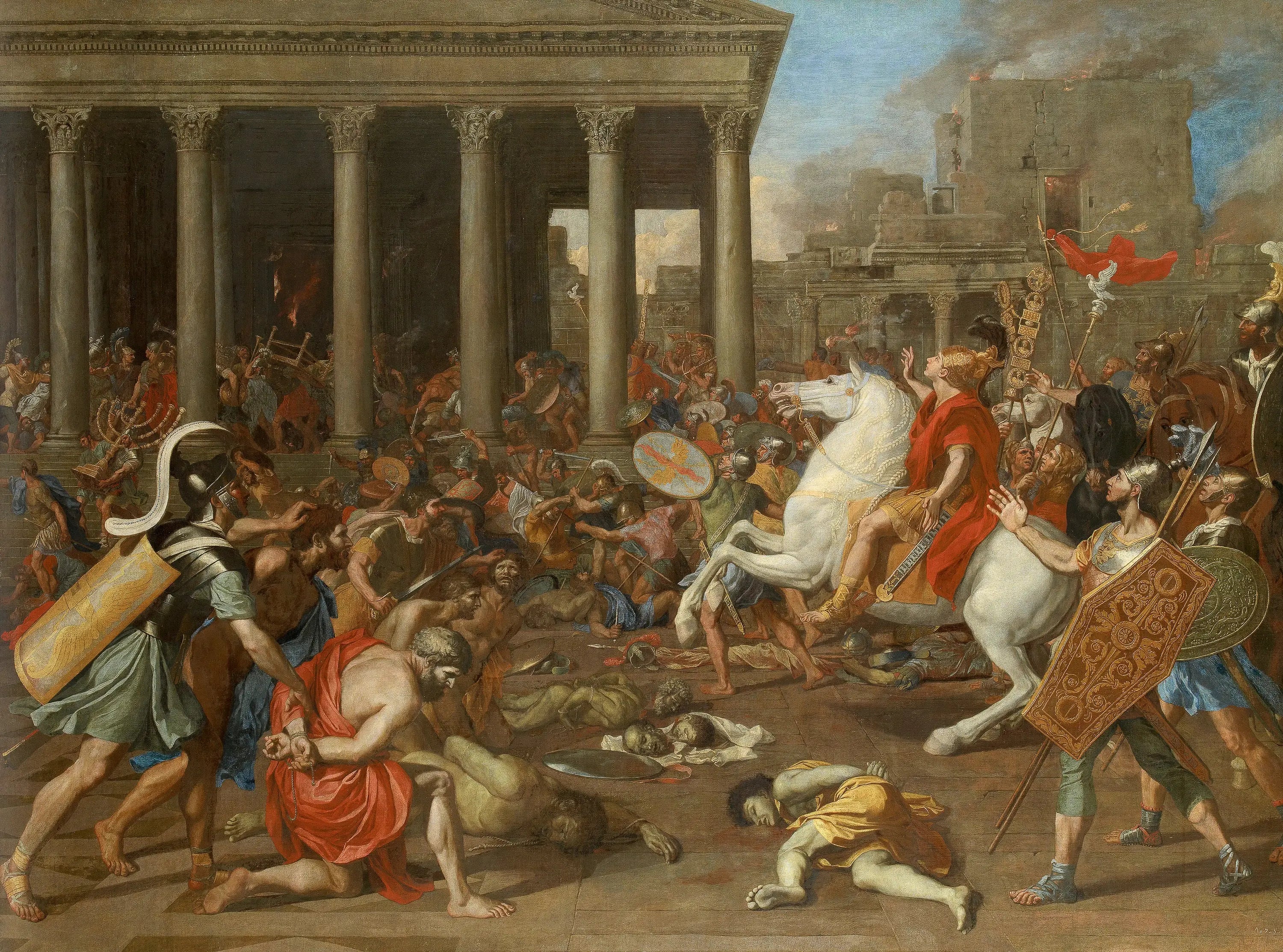 La Destruction du temple de Jérusalem - Nicolas Poussin image 1 copie de tableau peinte à la main