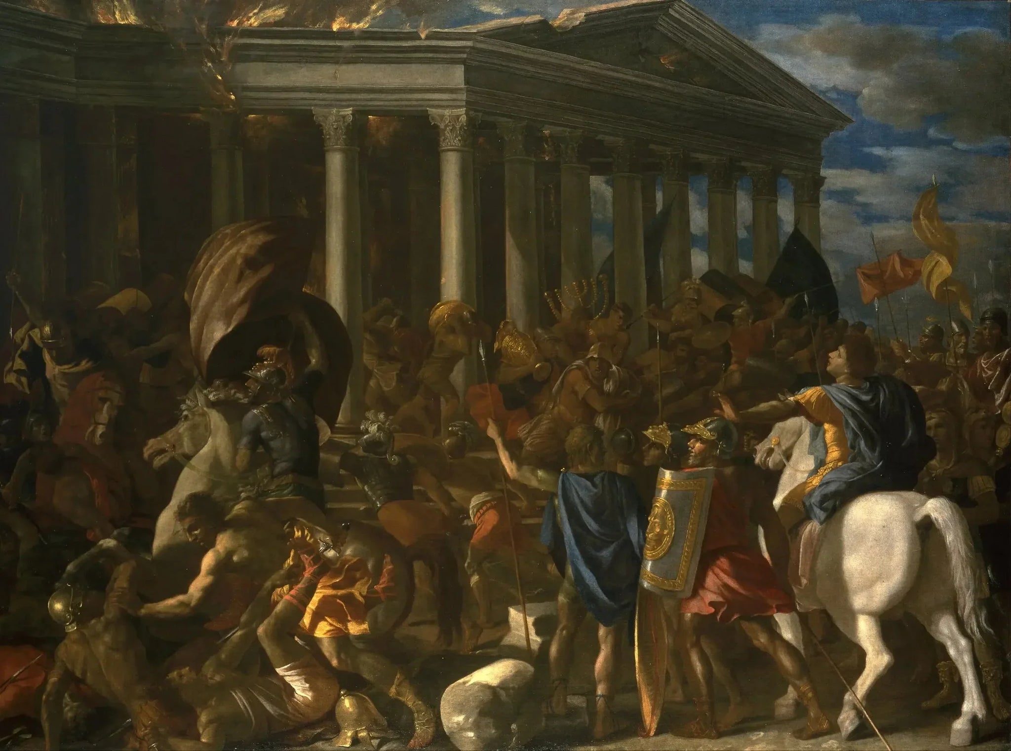 La Destruction du temple de Jérusalem - Nicolas Poussin image 1 reproduction artisanale de tableau