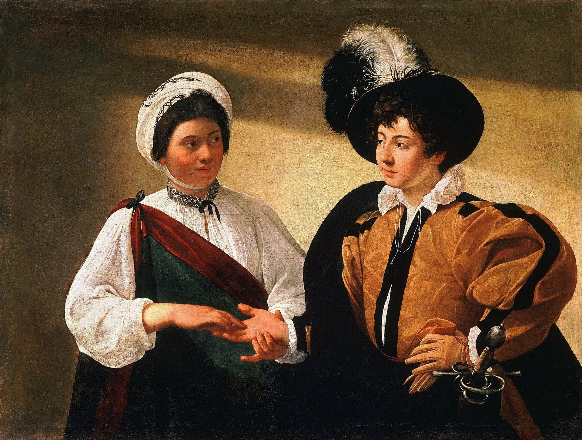 La Diseuse de bonne aventure - Le Caravage image 1 reproduction de peinture à l’huile
