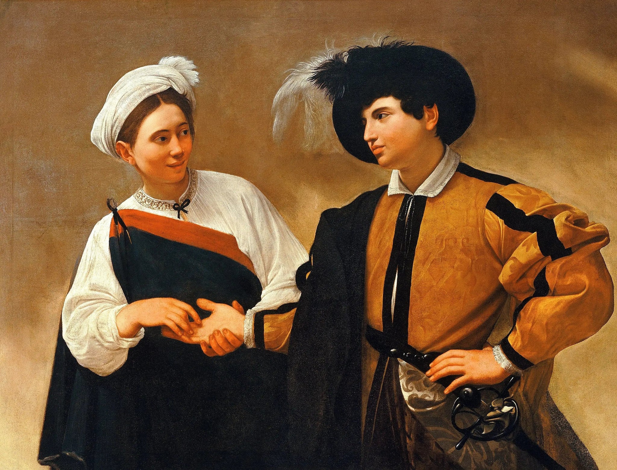 La Diseuse de bonne aventure - Le Caravage image 1 reproduction d’œuvre d’art à l’huile