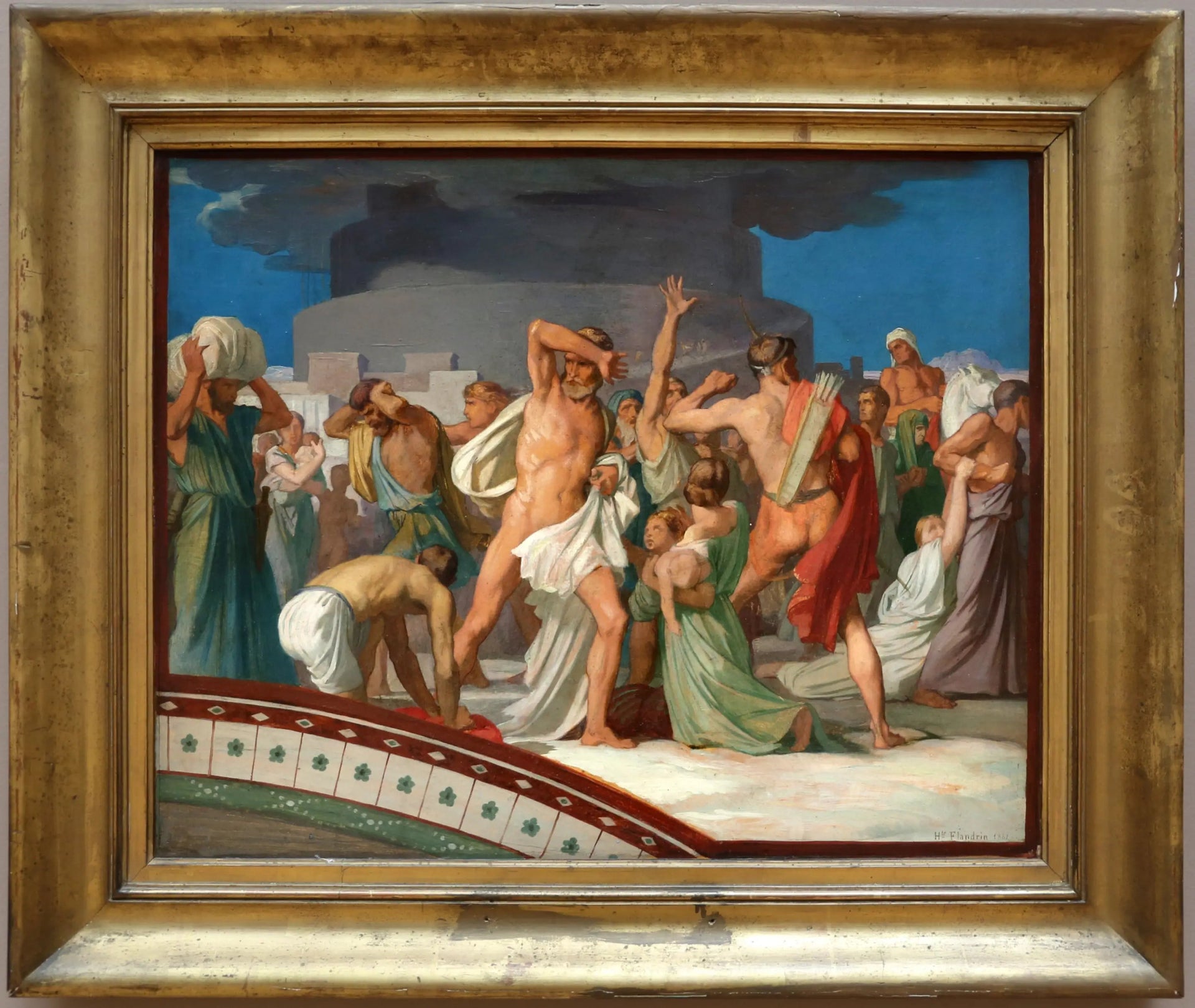 La dispersion des peuples - Hippolyte Flandrin image 1 copie de tableau peinte à la main