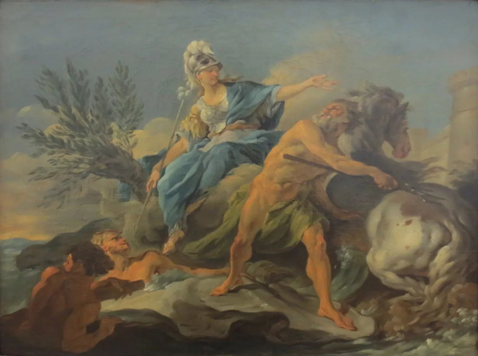 La dispute de Minerve et de Neptune pour parrainer Athènes - Noël Hallé image 1 reproduction réalisée par Alpha Reproduction