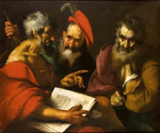 La dispute des trois rois mages. - Bernardo Strozzi image 1 copie peinte à la main à l’huile