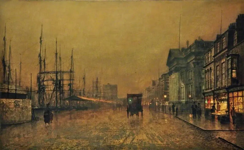 La douane de Liverpool, vue vers le nord - John Atkinson Grimshaw