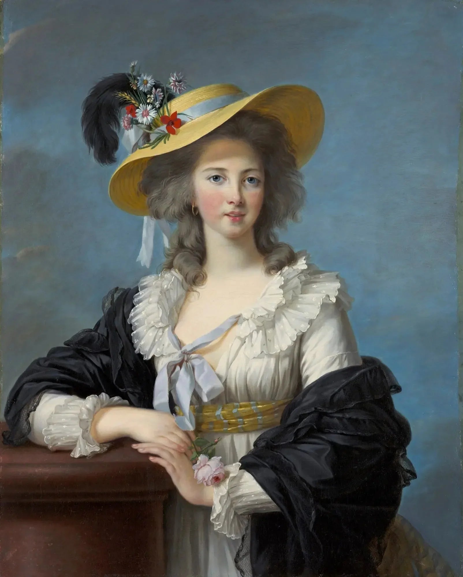 La duchesse de Polignac coiffée d'un chapeau de paille - Élisabeth Vigée Le Brun image 1 reproduction artisanale de tableau