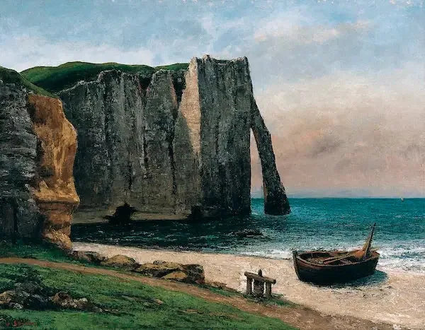 La falaise d'Étretat - Gustave Courbet image 1 tableau peint à l’huile sur toile
