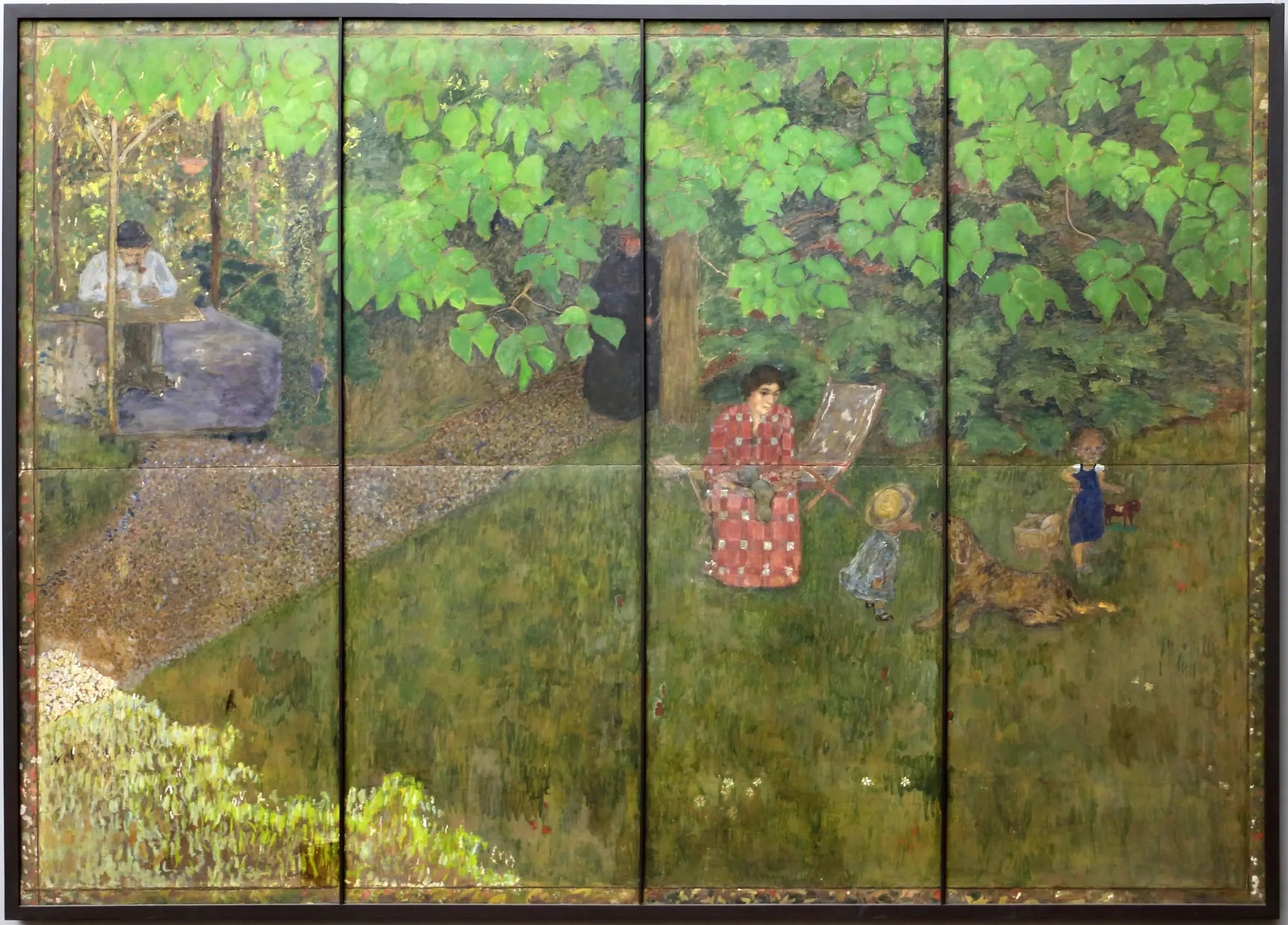 La famille de Claude Terrasse au jardin - Pierre Bonnard image 1 tableau peint à l’huile sur toile