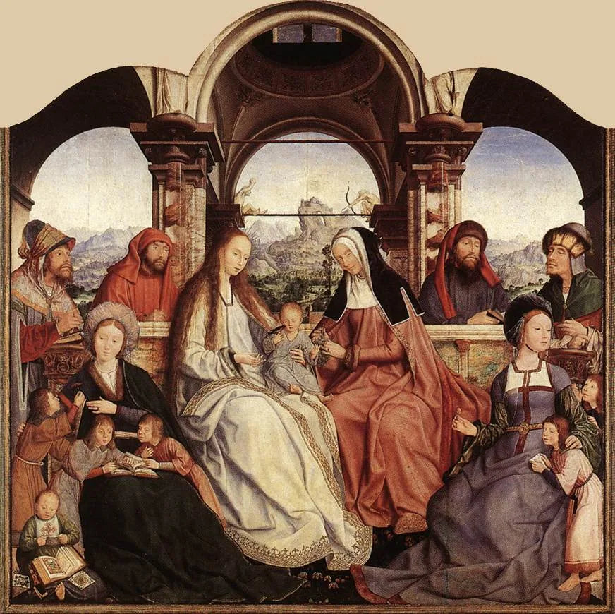 La Famille de Sainte Anne - Quentin Metsys image 1 reproduction artisanale de tableau