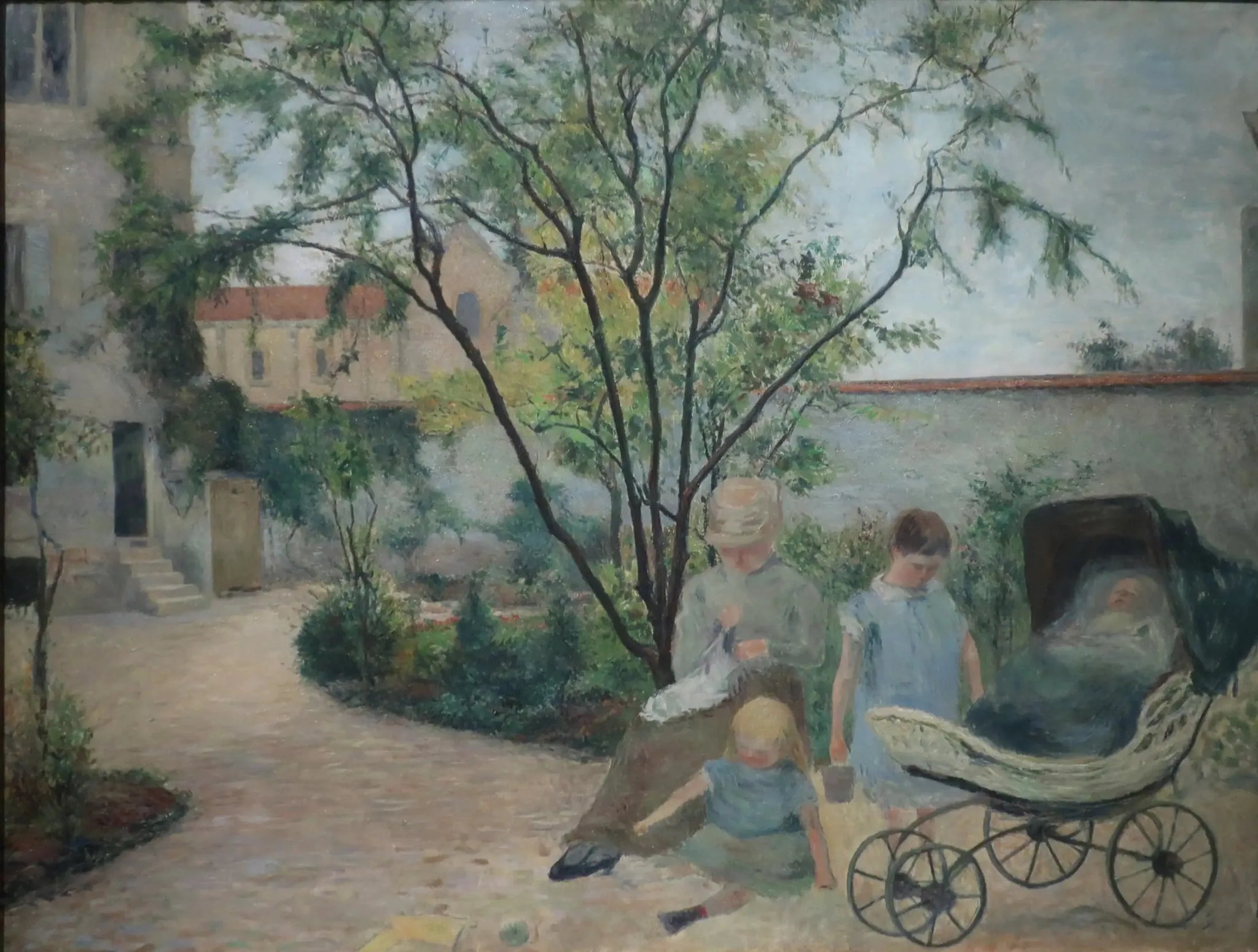 La Famille du peintre au jardin, rue Carcel - Paul Gauguin image 1 tableau peint à l’huile sur toile