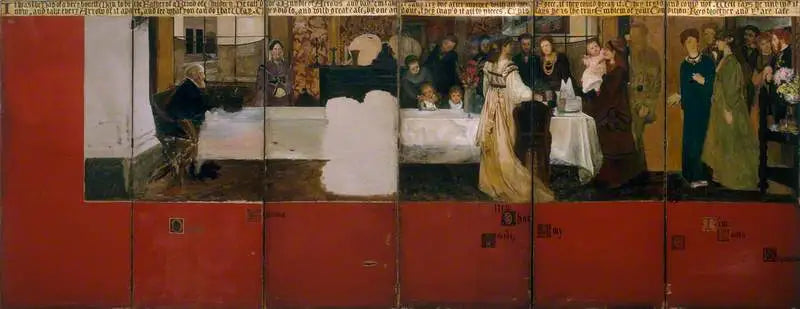 La famille Epps (paravent) - Lawrence Alma-Tadema image 1 tableau peint à l’huile sur toile