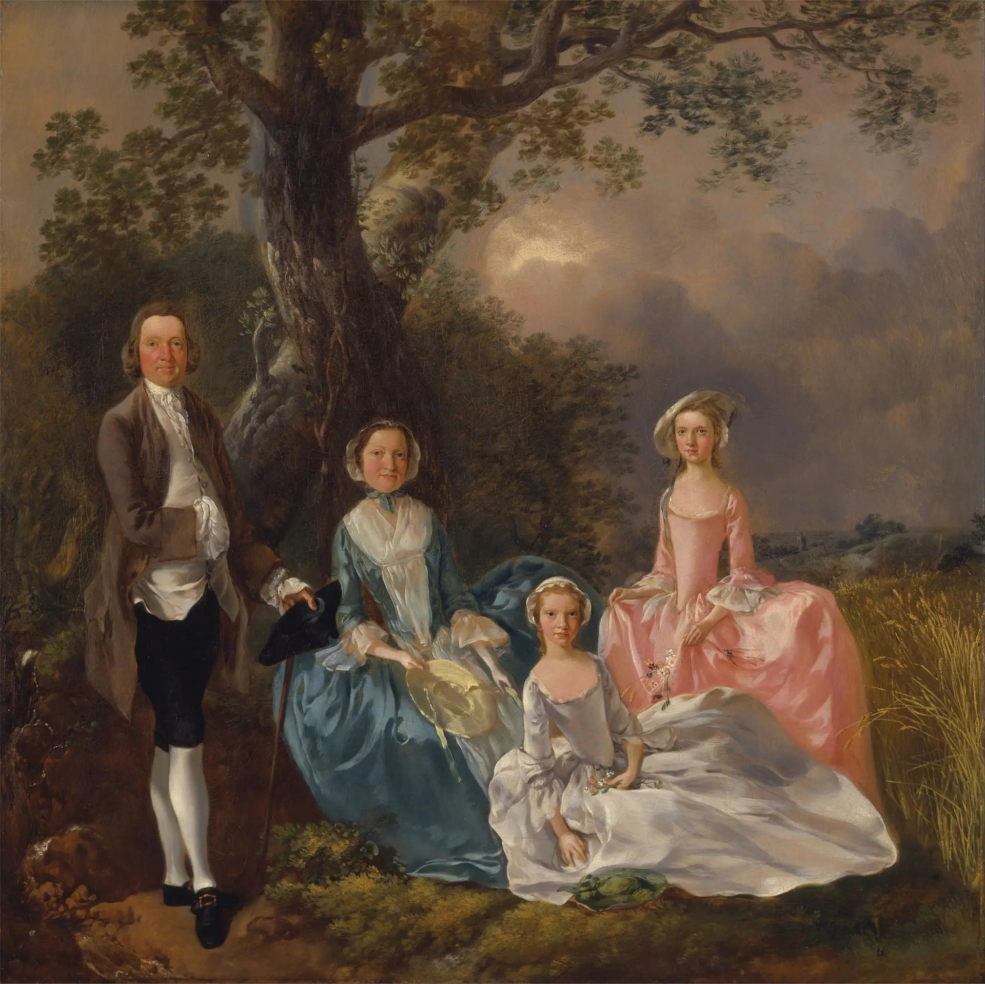 La famille Gravenor - Thomas Gainsborough image 1 reproduction artisanale de tableau
