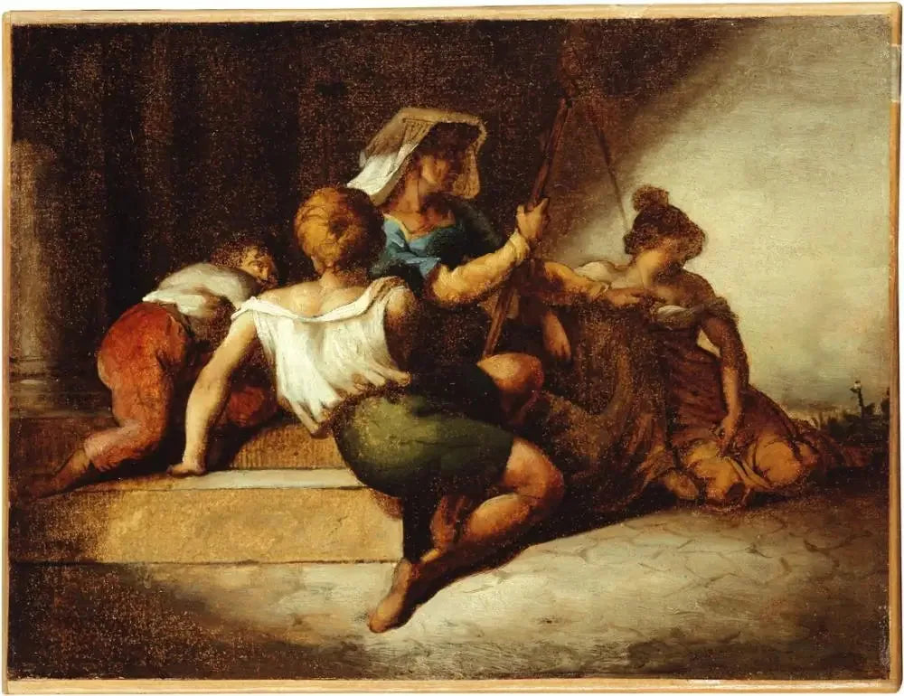 La famille italienne - Théodore Géricault image 1 copie de tableau peinte à la main