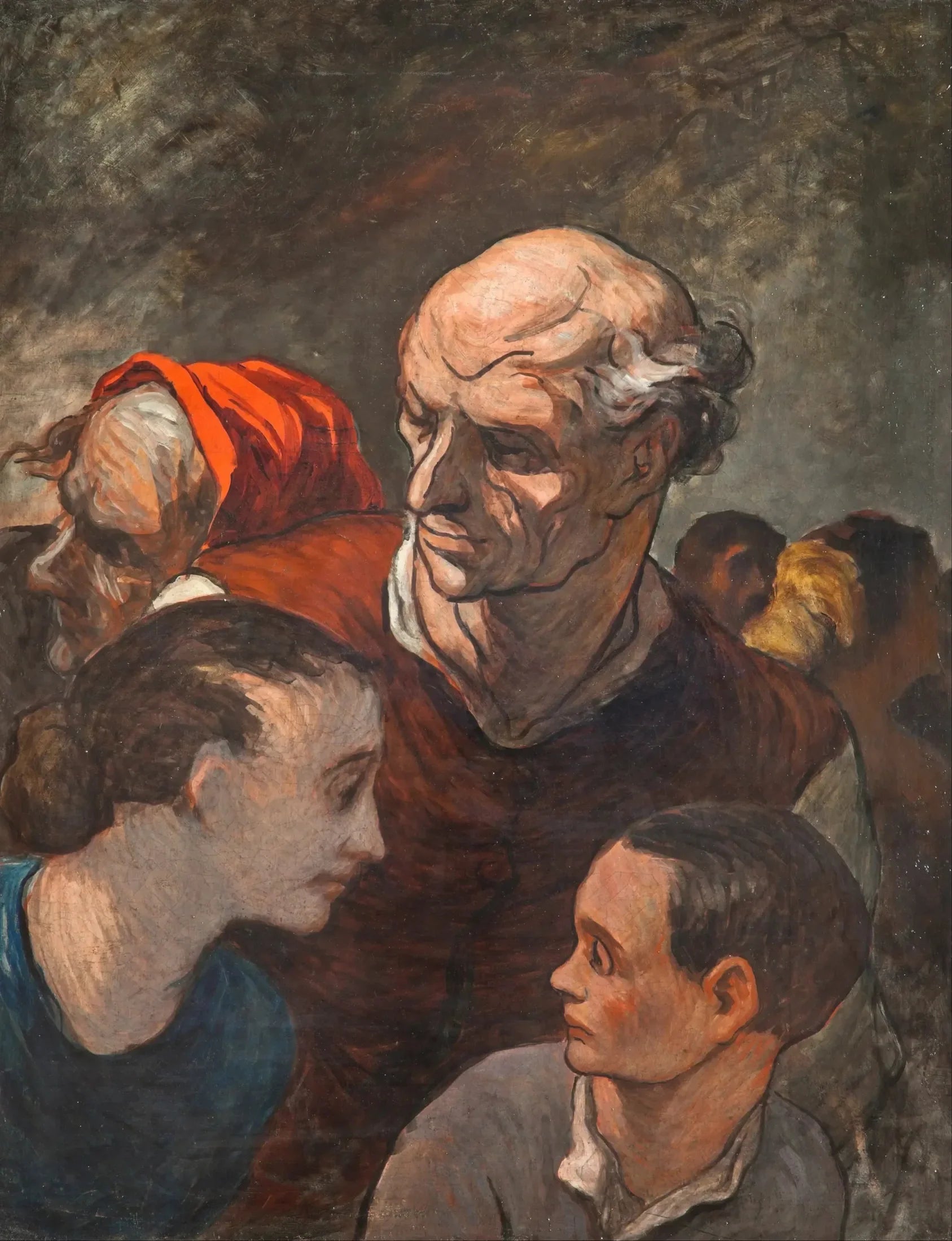 La Famille sur les barricades - Honoré Daumier image 1 copie de tableau peinte à la main