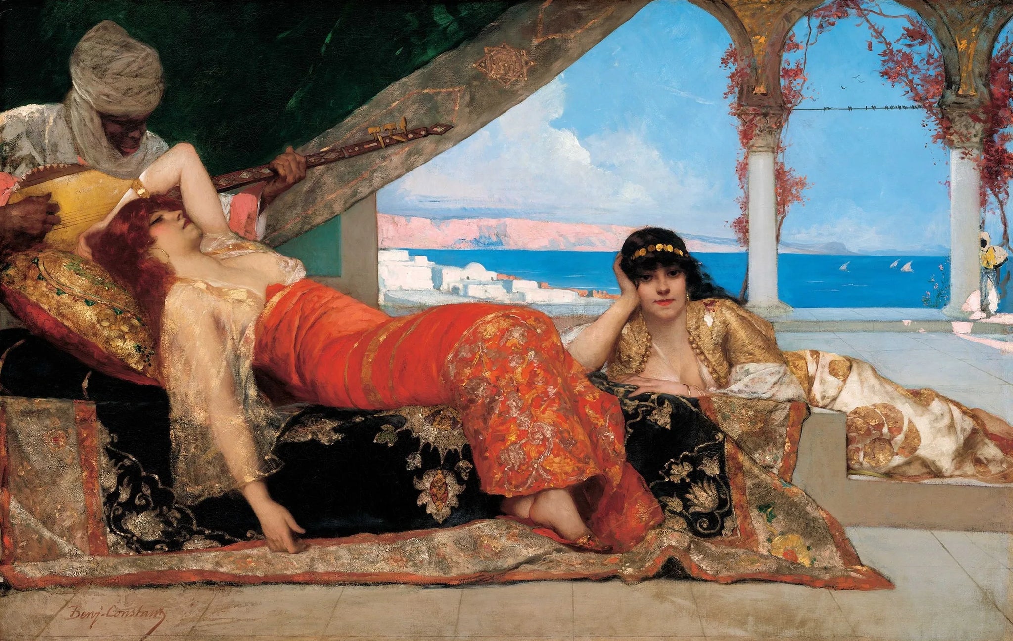 La Favorite de l'émir - Jean-Joseph Benjamin-Constant image 1 reproduction d’œuvre d’art à l’huile