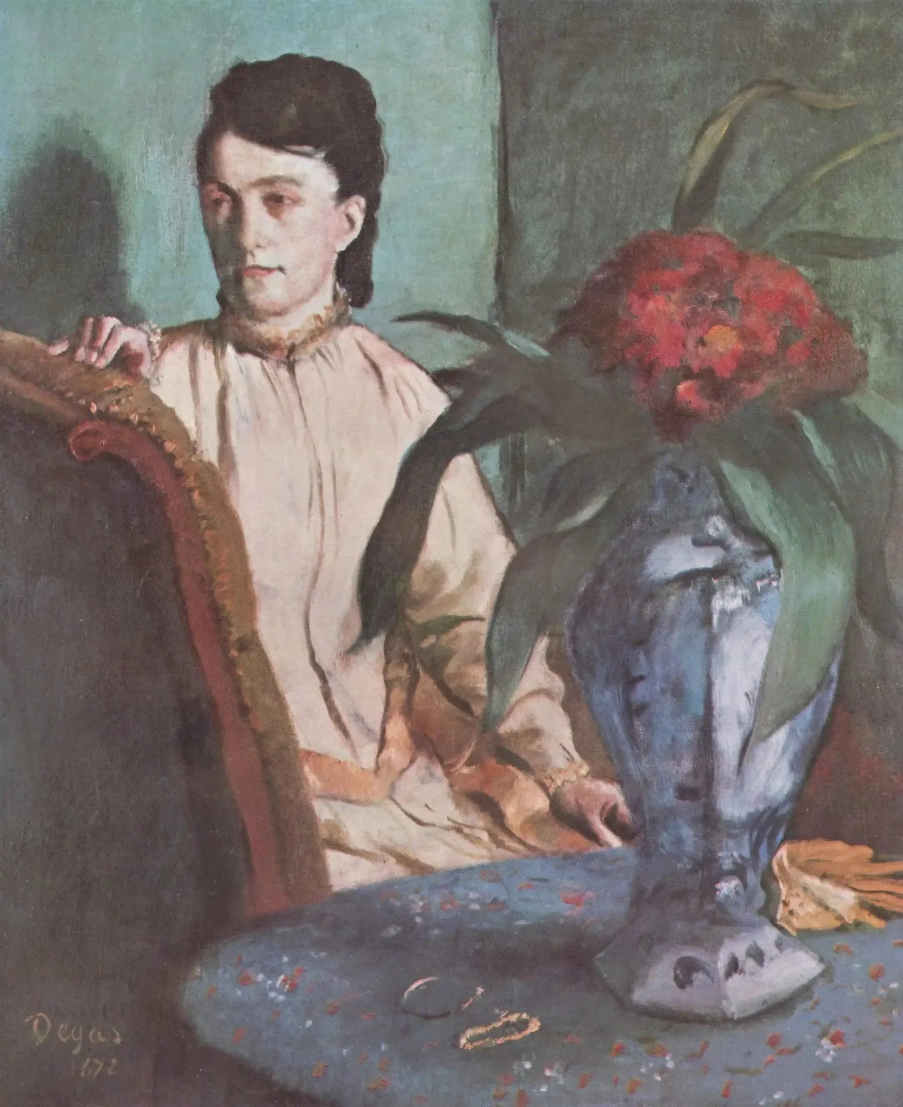 La Femme à la potiche - Edgar Degas image 1 copie de tableau peinte à la main