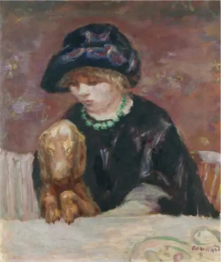 La femme au basset - Pierre Bonnard image 1 copie de tableau peinte à la main