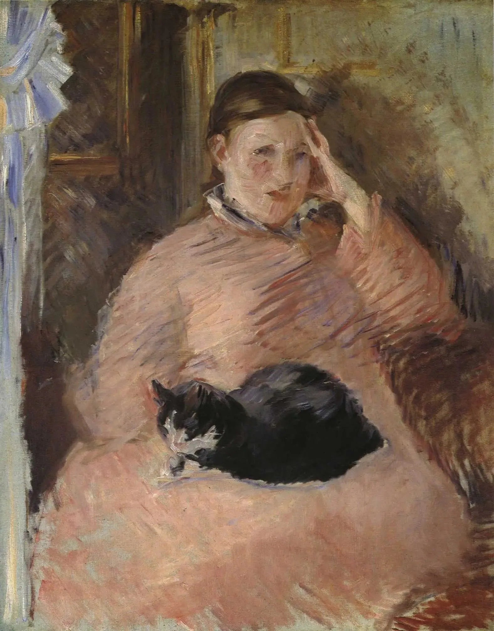 La Femme au chat - Édouard Manet image 1 reproduction réalisée par Alpha Reproduction