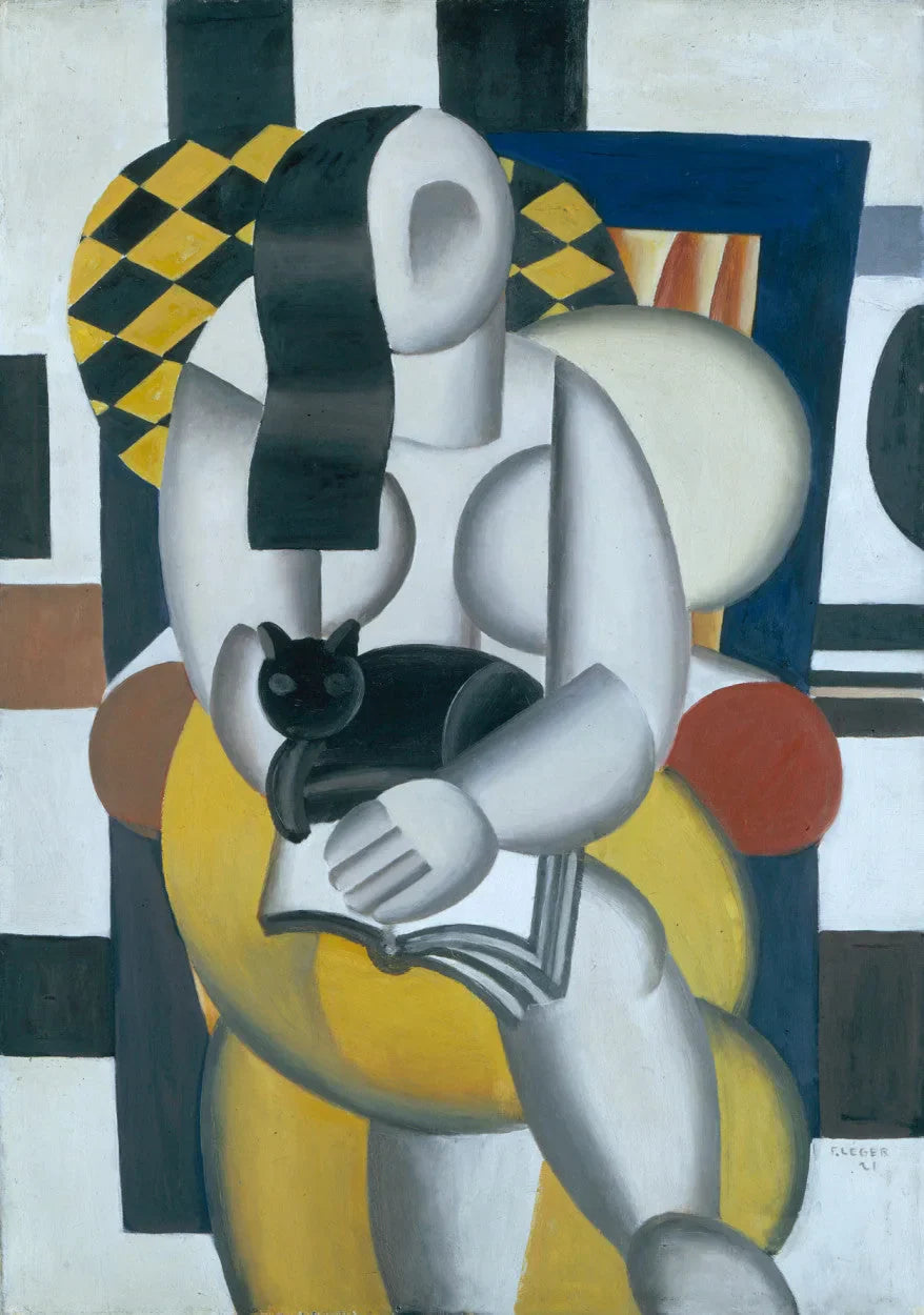 La femme au chat - Fernand Léger image 1 reproduction de peinture à l’huile