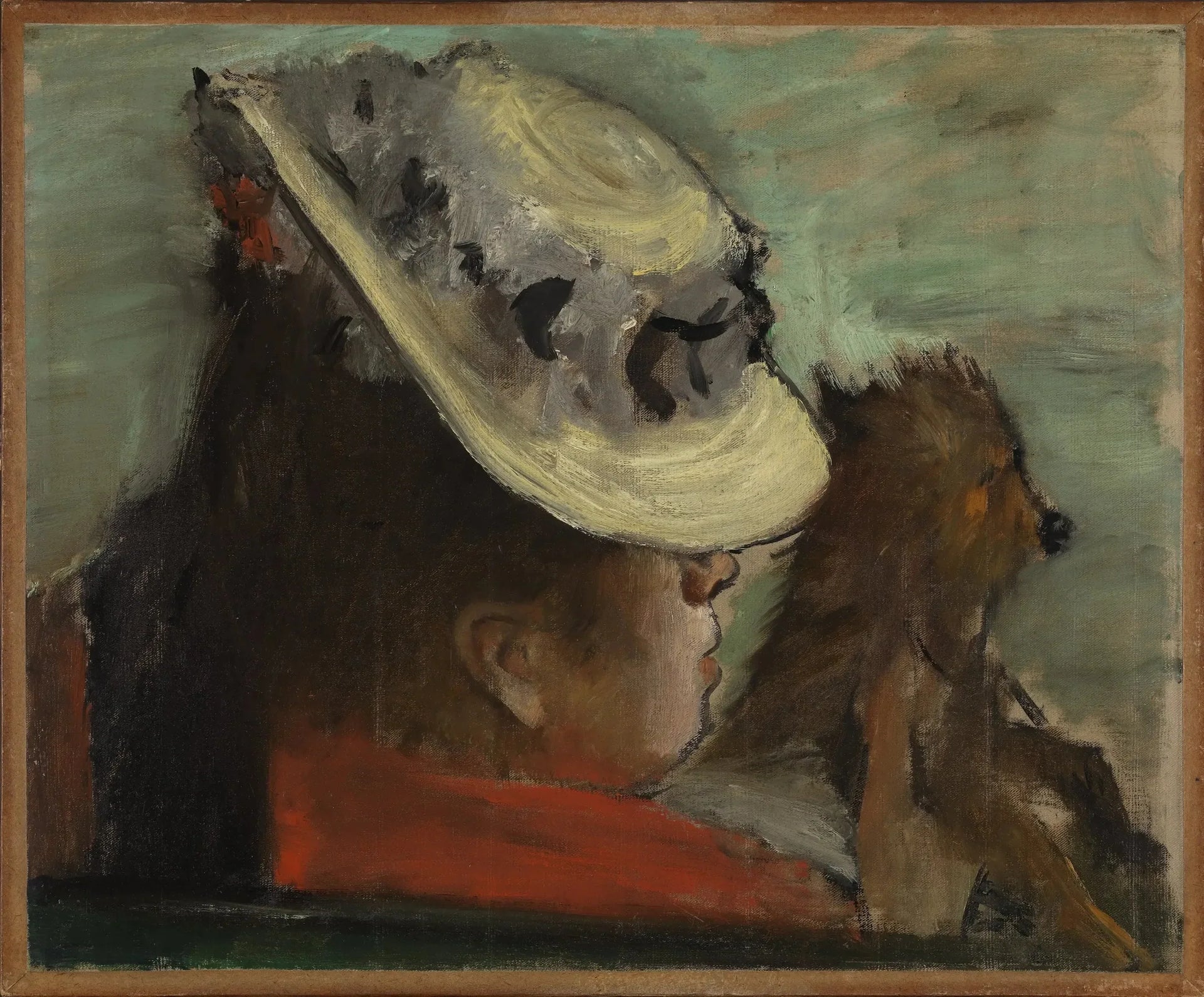 La femme au chien - Edgar Degas image 1 copie de tableau peinte à la main