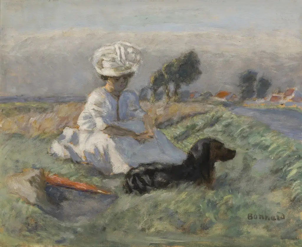 La femme au chien - Pierre Bonnard image 1 reproduction réalisée par Alpha Reproduction