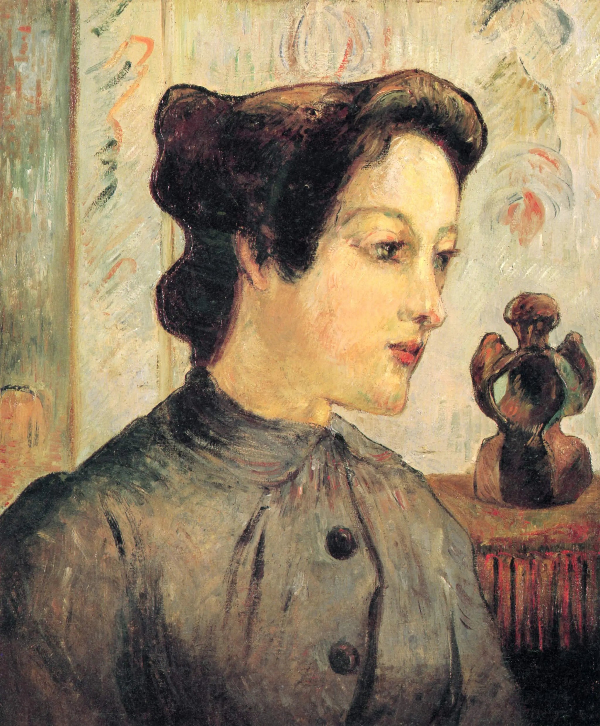 La femme au chignon - Paul Gauguin image 1 copie de tableau peinte à la main
