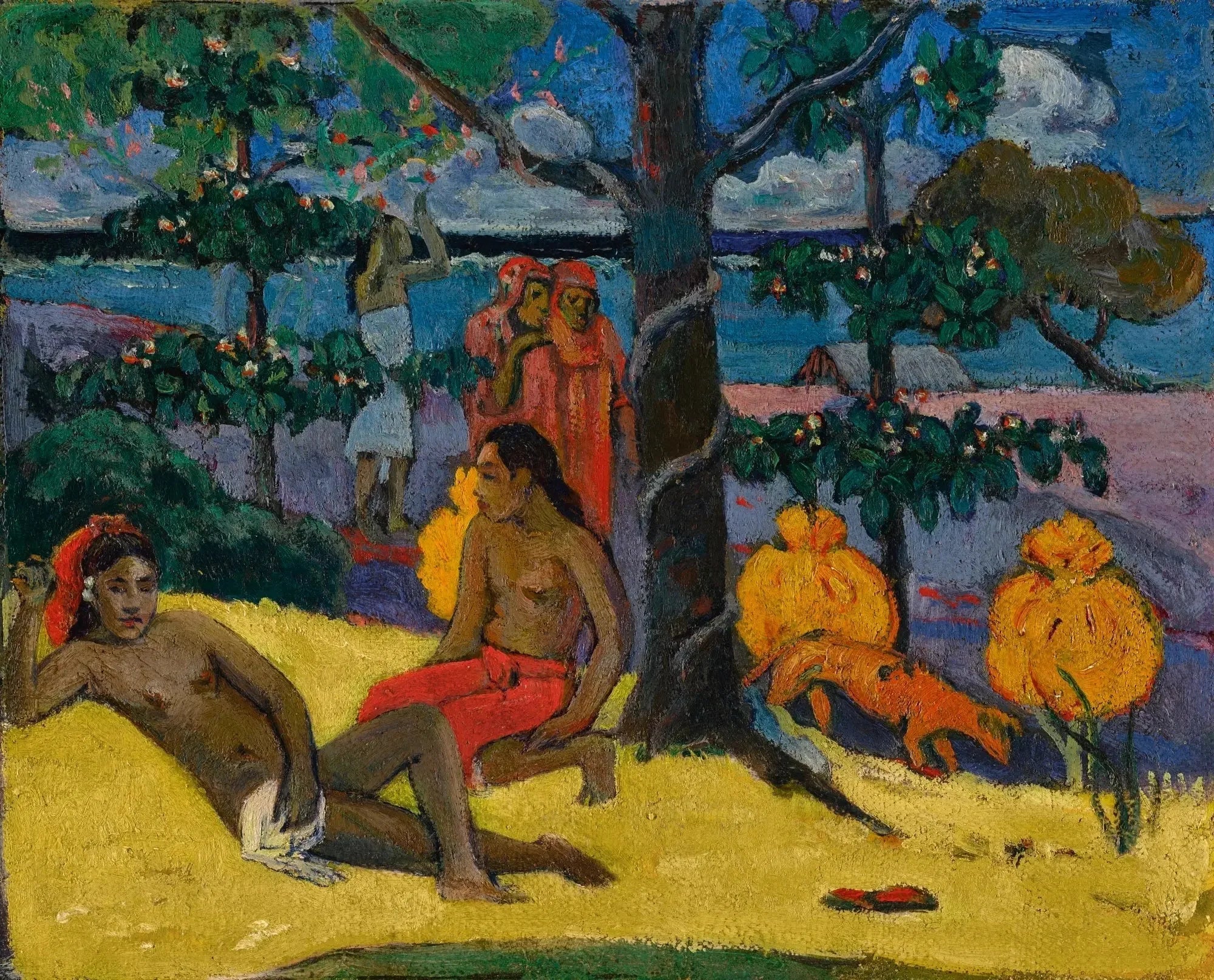 La Femme aux mangues II - Paul Gauguin image 1 reproduction de peinture à l’huile