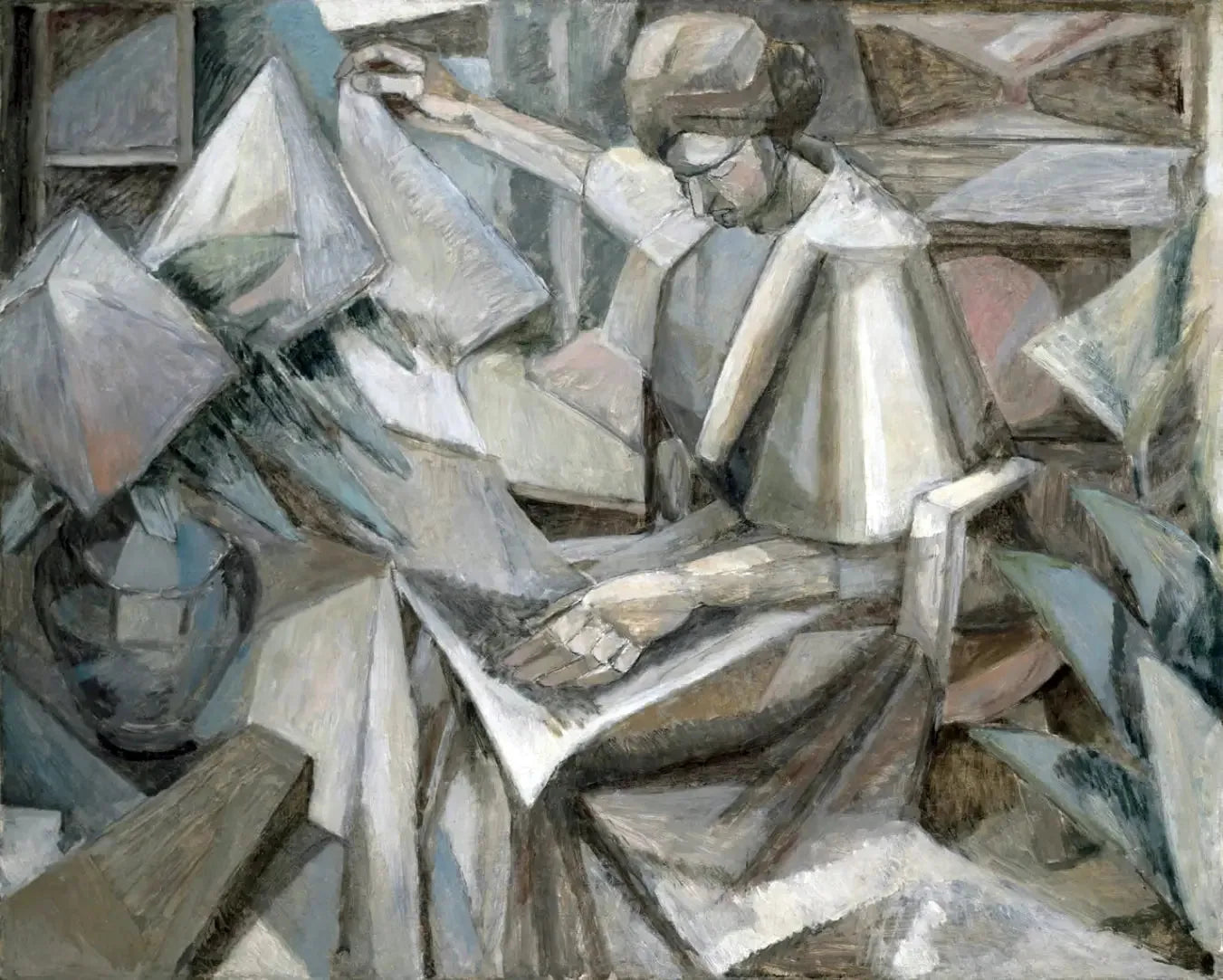 La Femme aux phlox - Albert Gleizes image 1 reproduction de peinture à l’huile