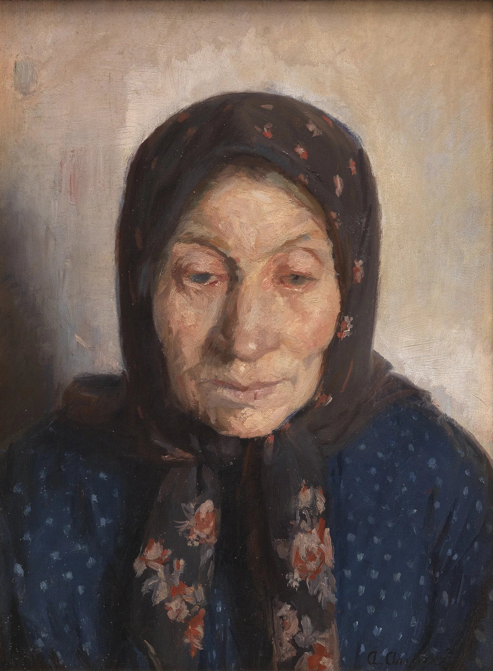 La femme d'un vieux pêcheur - Anna Ancher image 1 reproduction réalisée par Alpha Reproduction