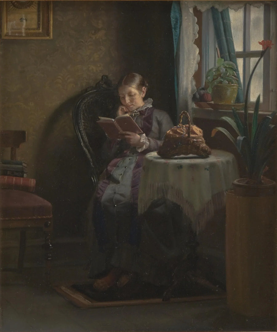 La femme de l'artiste lit - Michael Peter Ancher