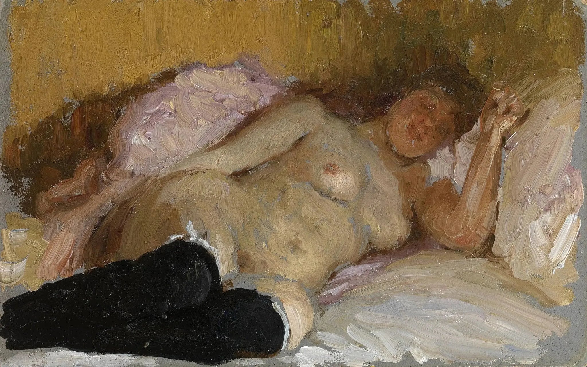 La femme de l'artiste Natalia Nordman endormie - Ilya Repin image 1 copie de tableau peinte à la main