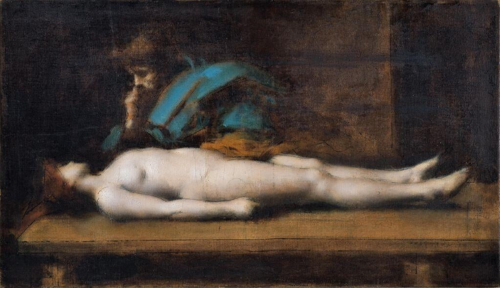La femme du Lévite d'Ephraïm - Jean-Jacques Henner image 1 reproduction de peinture à l’huile