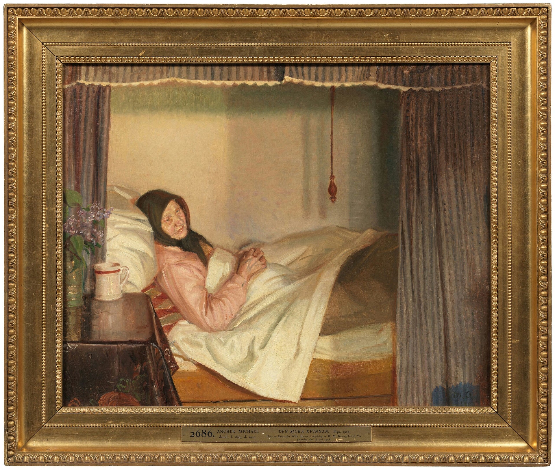 La femme malade - Michael Peter Ancher image 1 reproduction de peinture à l’huile