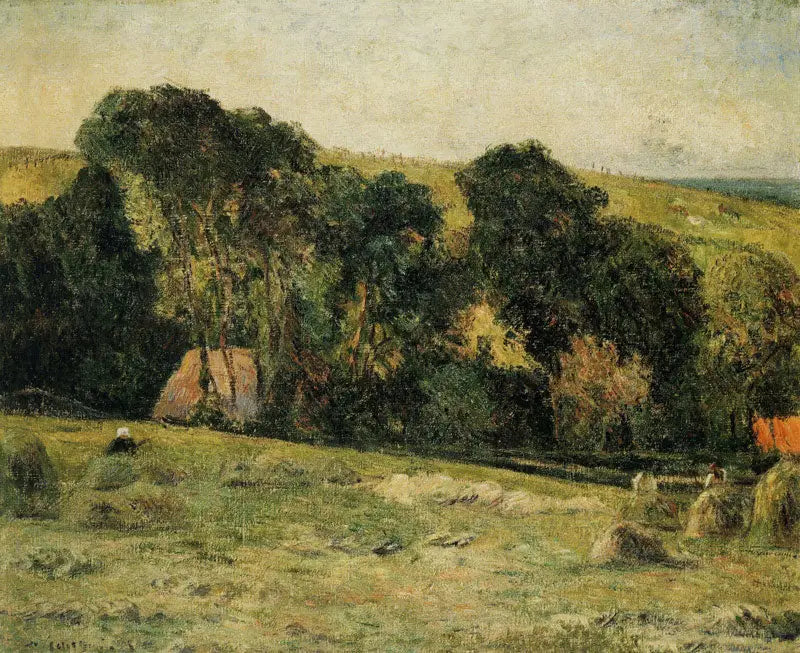La Fenaison aux environs de Dieppe - Paul Gauguin image 1 copie de tableau peinte à la main