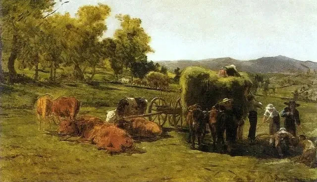 La fenaison - Rosa Bonheur image 1 reproduction artisanale de tableau