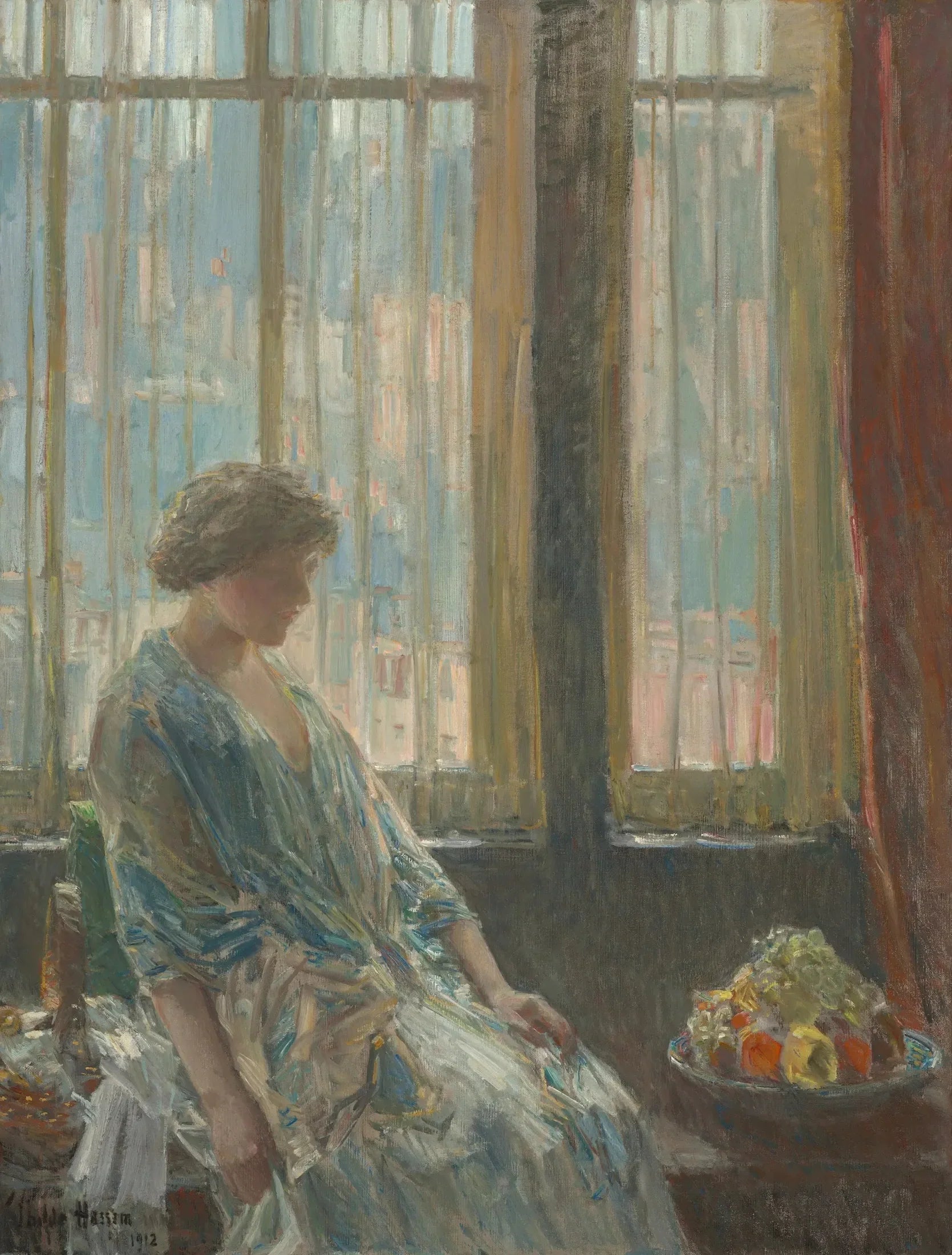 La fenêtre de New York - Childe Hassam image 1 reproduction artisanale de tableau