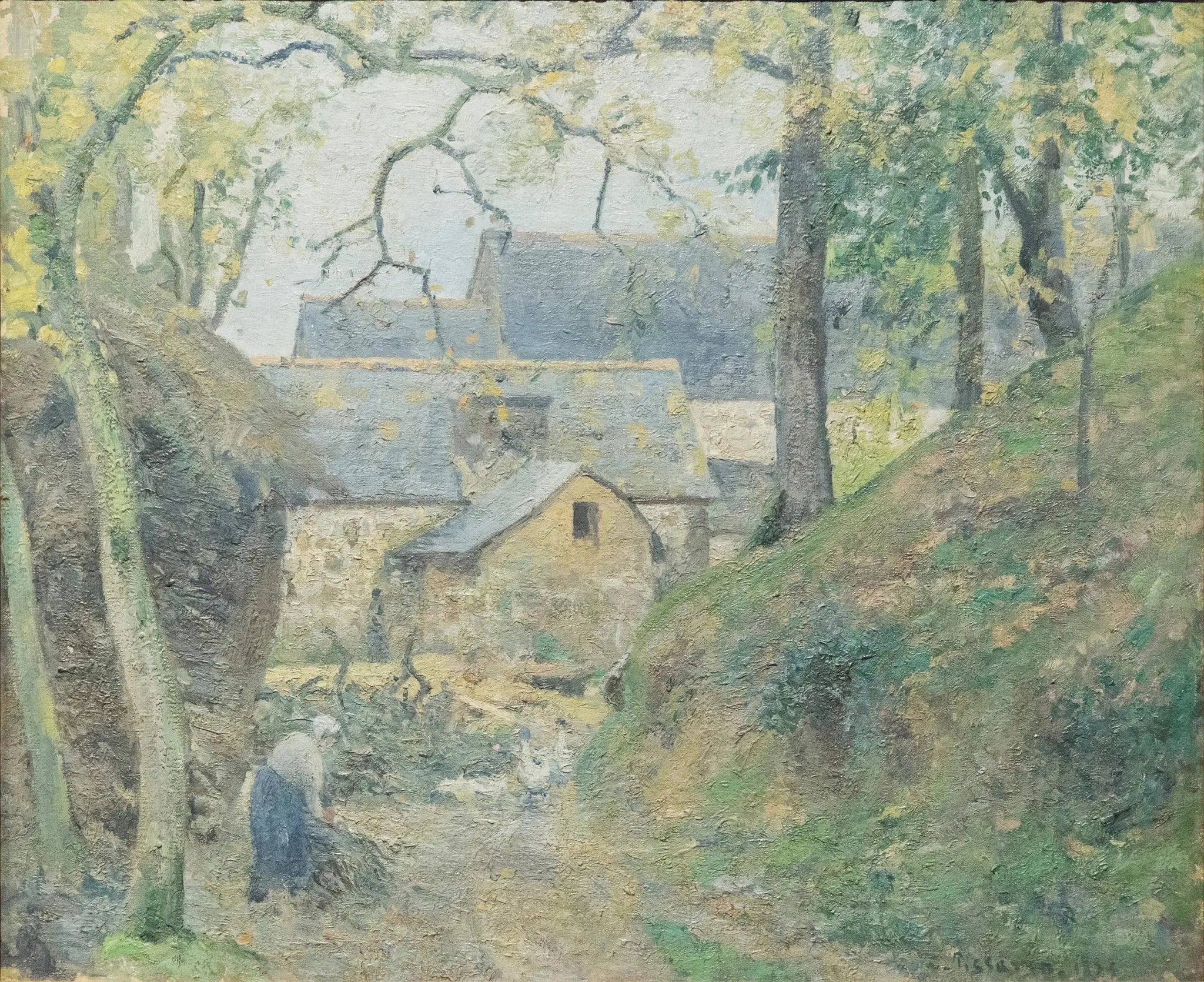La Ferme à Montfoucault - Camille Pissarro image 1 reproduction artisanale de tableau