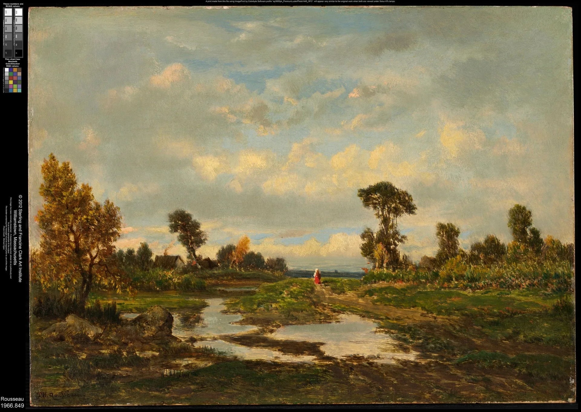 La Ferme (Chalet en bordure de marais) - Théodore Rousseau image 1 reproduction de peinture à l’huile