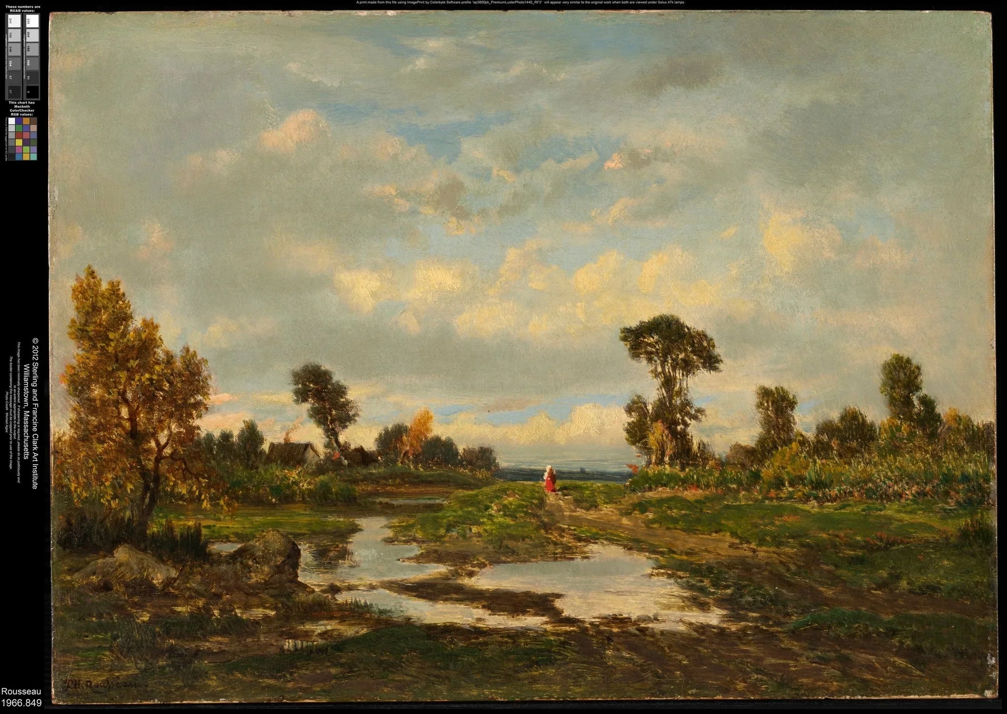 La Ferme (Chalet en bordure de marais) - Théodore Rousseau image 1 reproduction de peinture à l’huile