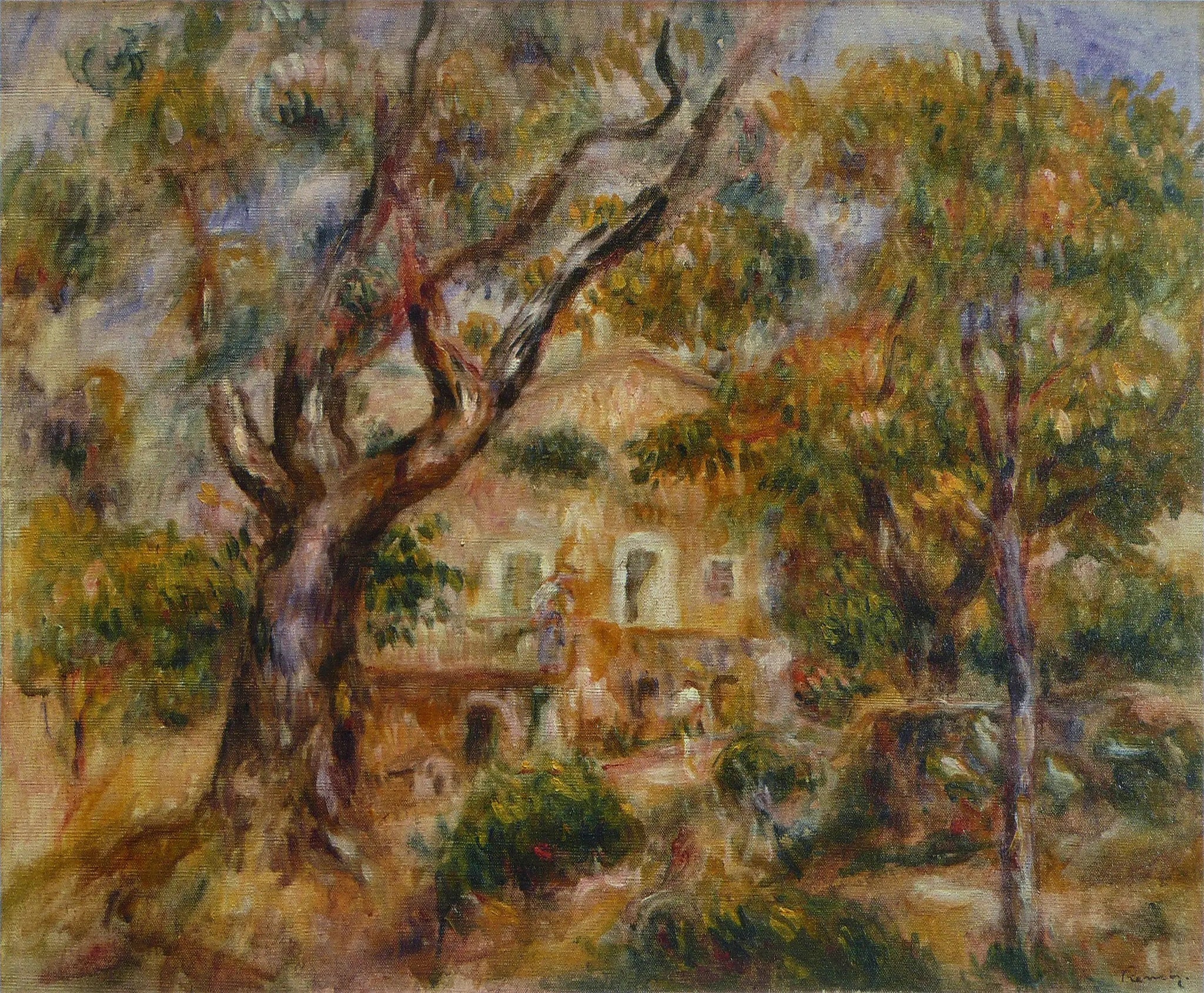 La Ferme des Collettes, Cagnes - Pierre-Auguste Renoir image 1 reproduction artisanale de tableau