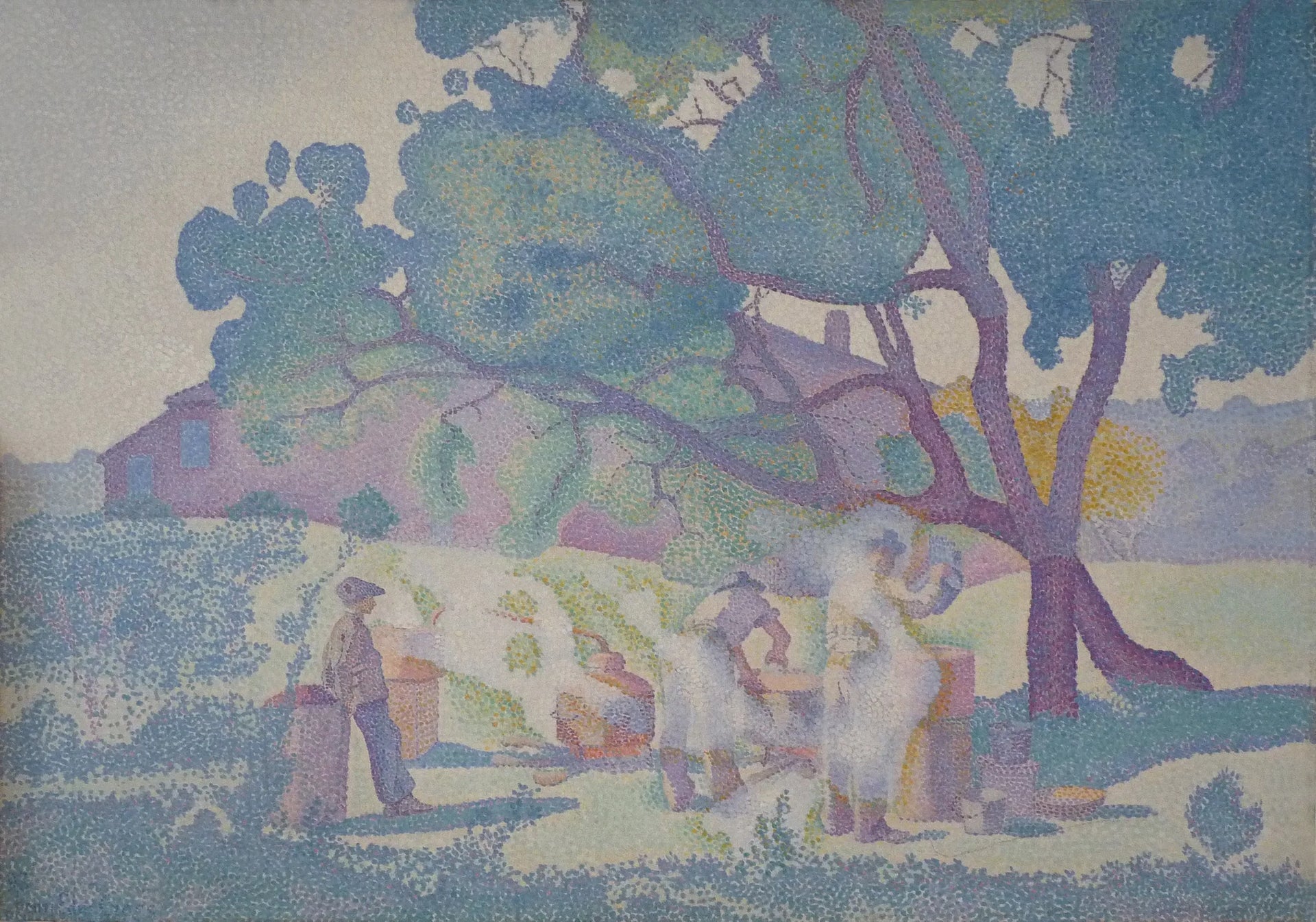 La Ferme, matin - Henri-Edmond Cross image 1 copie de tableau peinte à la main