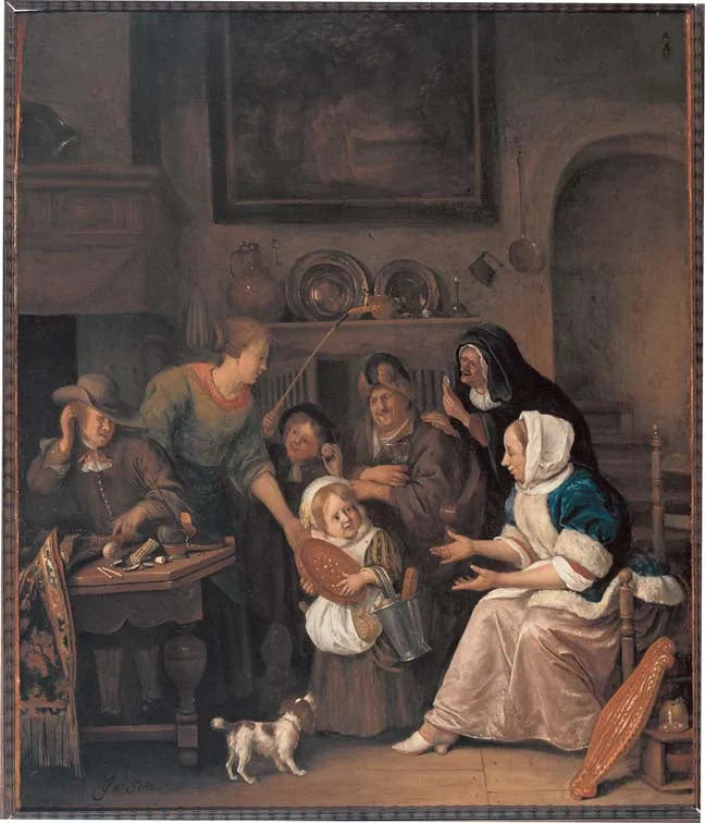 La fête de Saint Nicolas - Jan Steen image 1 copie peinte à la main à l’huile