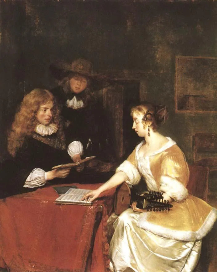 La fête musicale - Gerard ter Borch image 1 reproduction artisanale de tableau