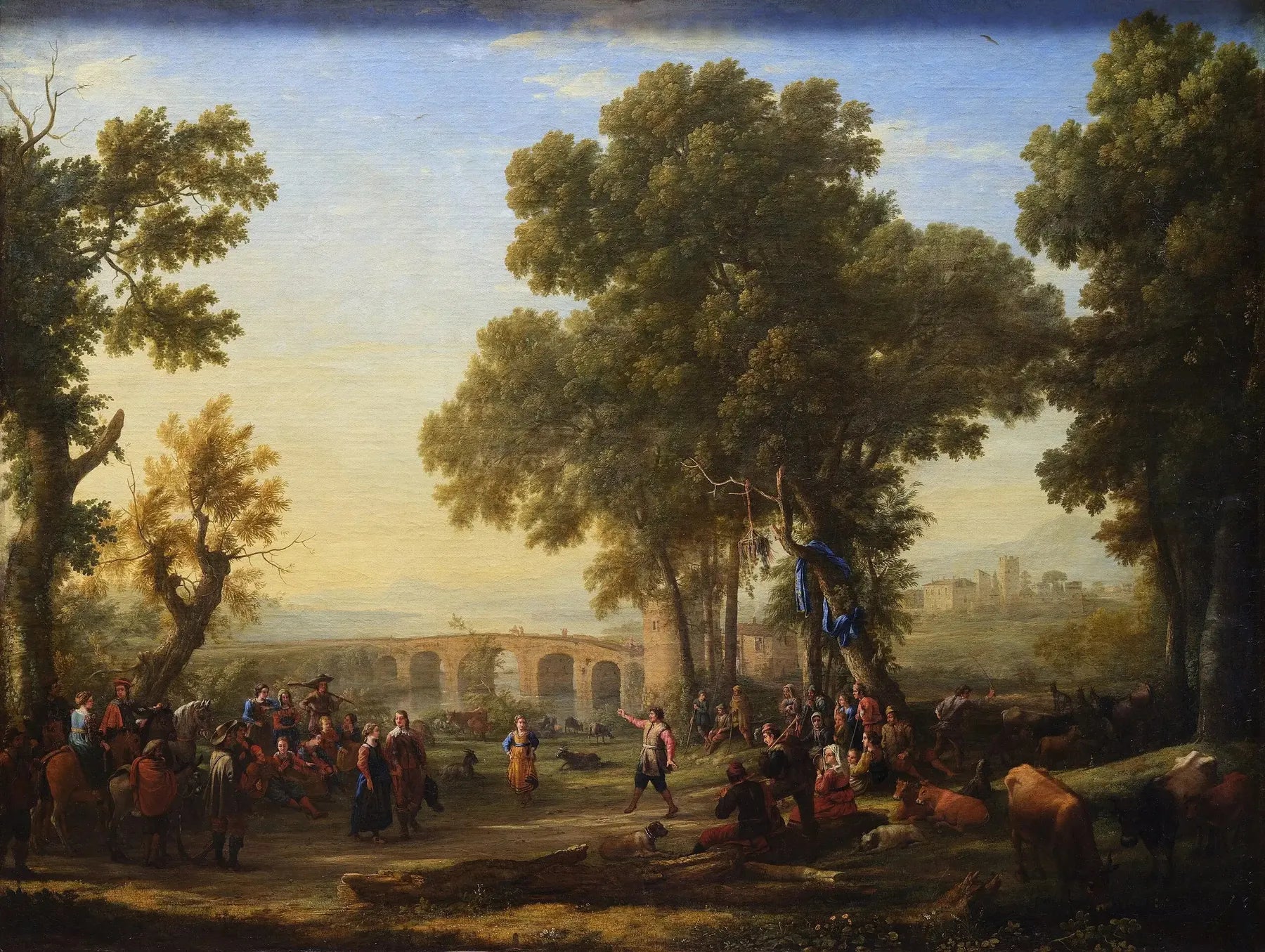 La Fête villageoise - Claude Lorrain image 1 reproduction artisanale de tableau